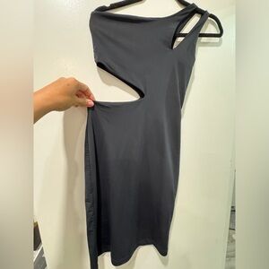 Elegant Black Cut-Out Dress